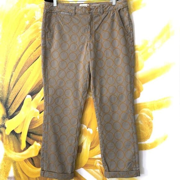 ANTHROPOLOGIE Embroidered Chinos (Sz 32) - Picture 1 of 13